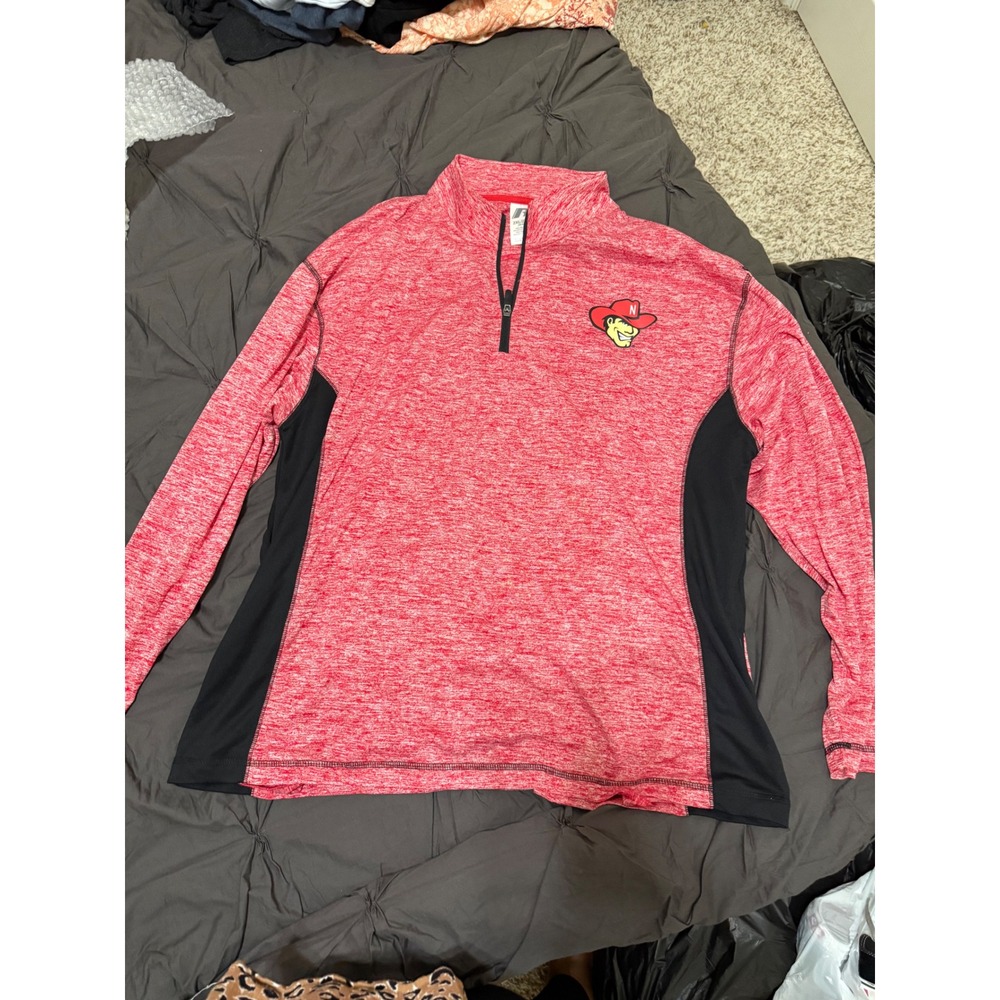 Nebraska Cornhuskers Russell Athletic‎ 2XL Red Black Pullover 1/4 Zip